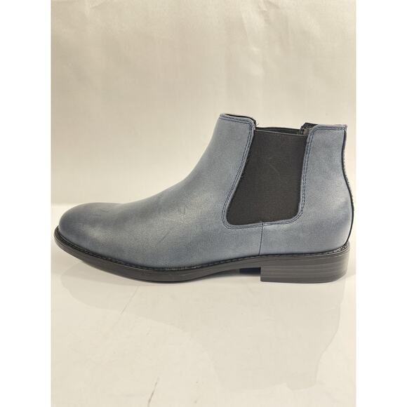 Madden Boots Mens Size 10 Blue Suede M-MAXXIN Chelsea Ankle Dress New Box